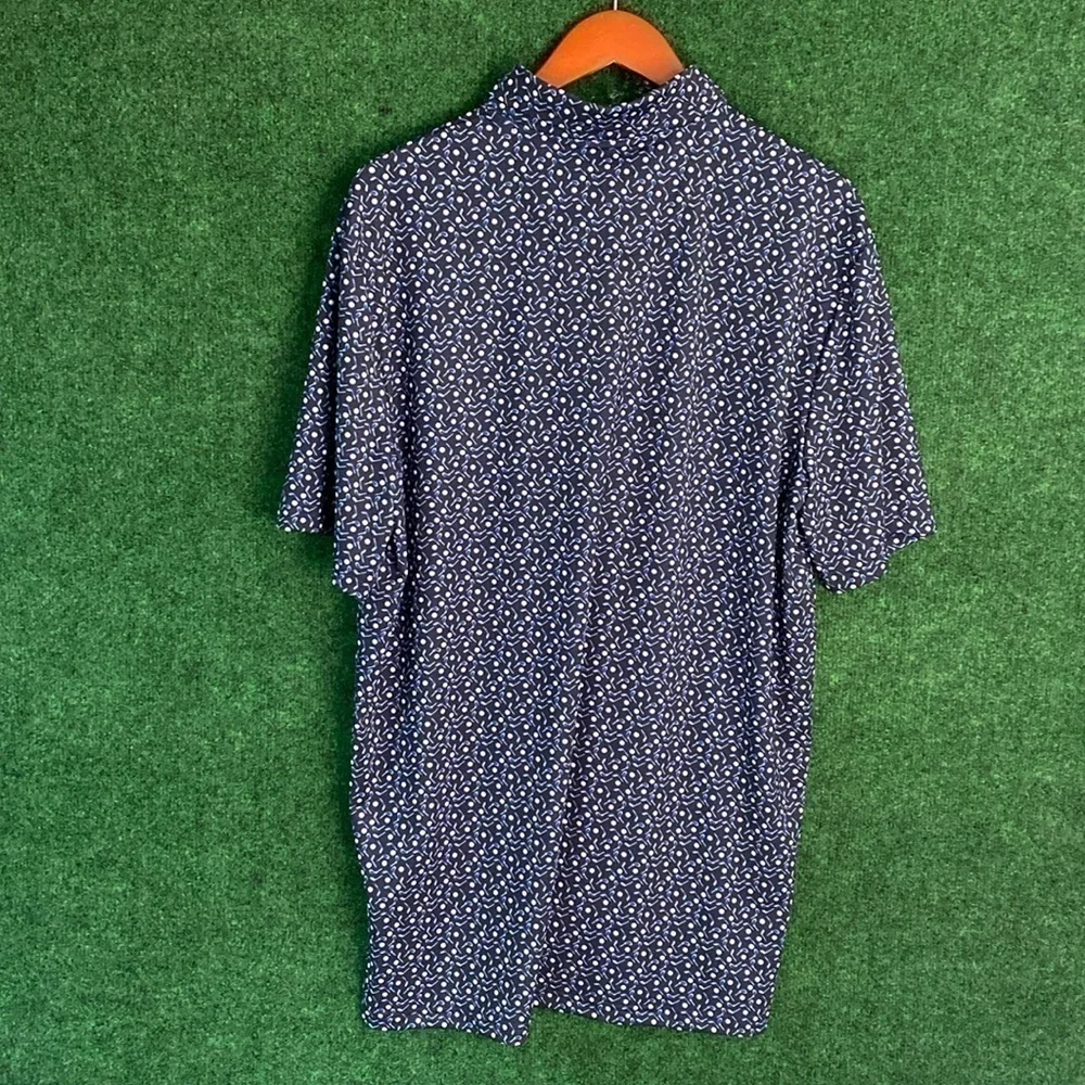 Ralph Lauren RLX - Navy Blue All Over Print Performance Polo - Large - Picture 8 of 8